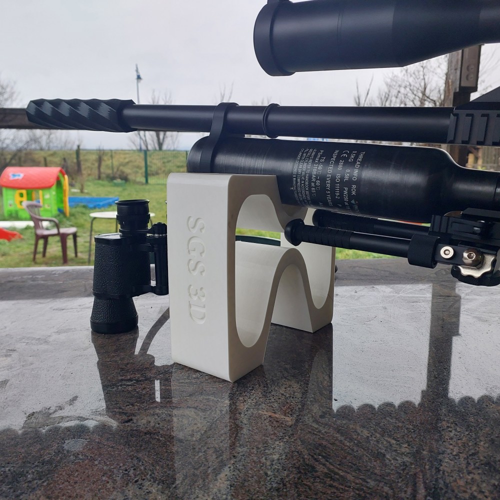 Double rifle rest (shooting stand)